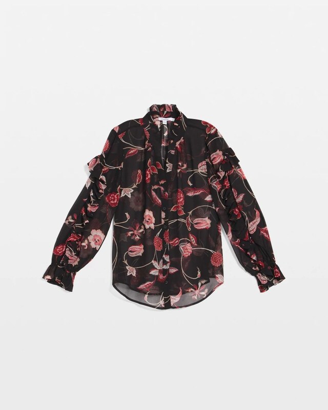Georgette Celtic Blooms Blouse - image 5